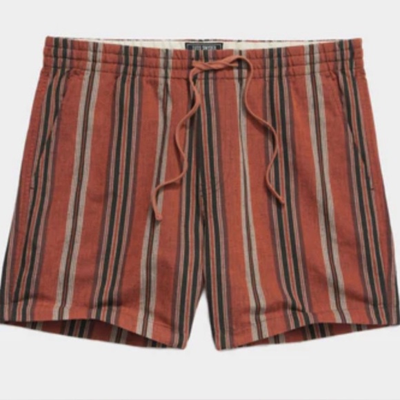 Todd Snyder Size L Men’s 5” Striped Orange stripe Weekend Short